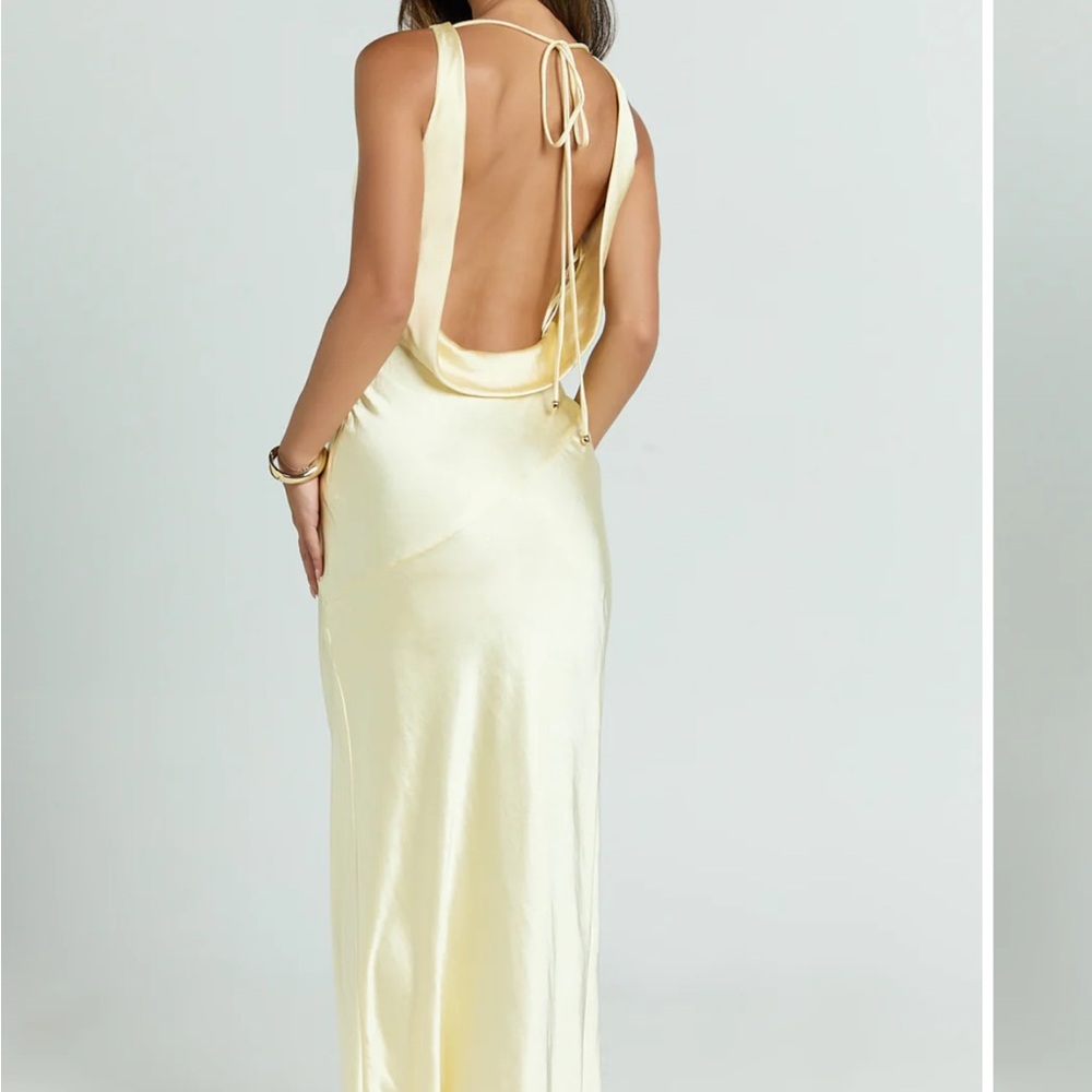 Showpo Elegant Backless Yellow Dress